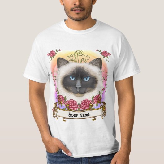 Roses Birman Kat   T-shirt (Voorkant)