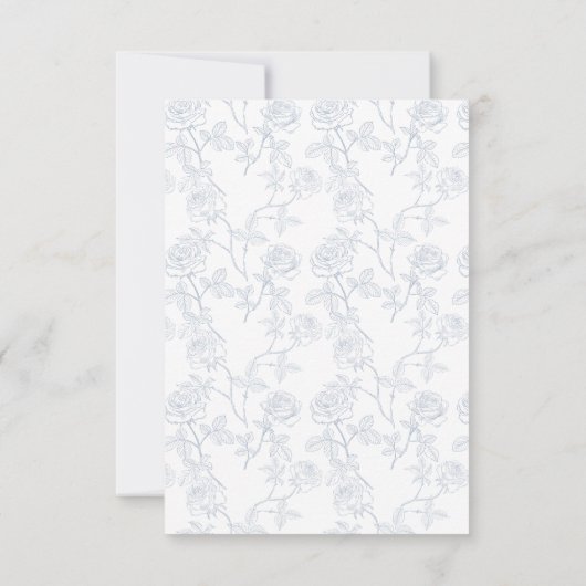 Roses Blue Crest Wedding Save The Date (Achterkant)