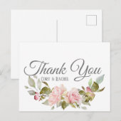  Roses Bouquet bedankt Briefkaart (Voorkant / Achterkant)