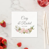 Roses Bouquet Weddenschap Paper Servet (Insitu)