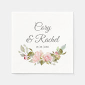 Roses Bouquet Weddenschap Paper Servet (Voorkant)