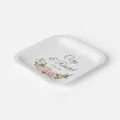 Roses Bouquet Wedding Papieren Bordje (Gebogen)