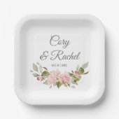 Roses Bouquet Wedding Papieren Bordje (Voorkant)