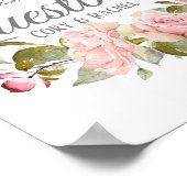 Roses Bouquet Wedding Sign Poster (Hoek)