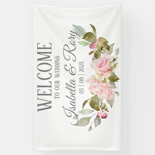  Roses Bouquet Wedding Spandoek (Verticaal)