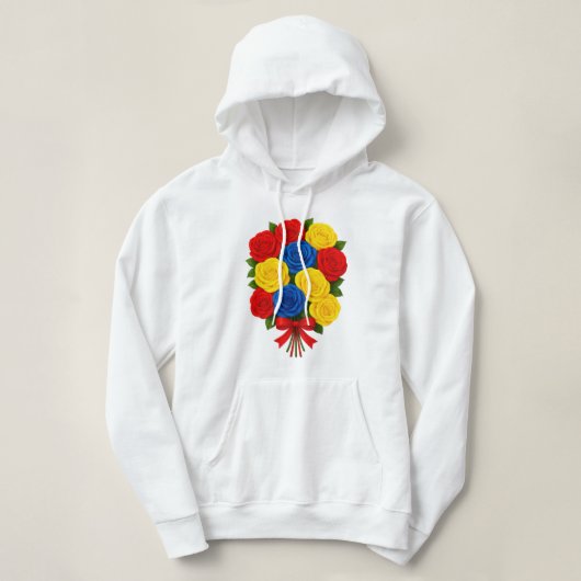 Roses Bouquet Women's Hooded Sweatshirt (Design voorkant)