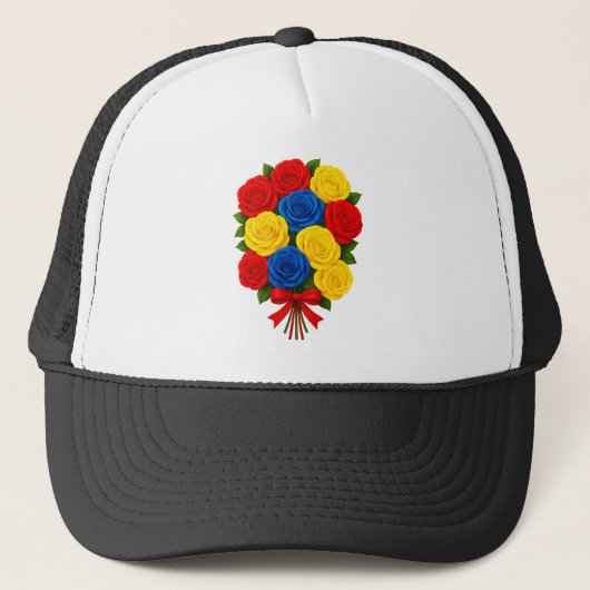 Roses Bouquet Women's Trucker Hat Trucker Pet (Voorkant)