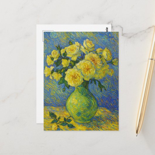 Roses Briefkaart (Voorkant / Achterkant in situ)