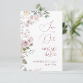Roses Bruiloft Save The Date (Staand voorkant)