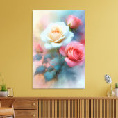 Roses Buquet Canvas Print (Insitu (Woonkamer))