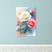 Roses Buquet Canvas Print (Insitu (Houten vloer))