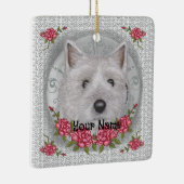 Roses Cairn Terrier Keramisch Ornament (Rechts)