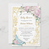  Roses Cinderella Princess Baby shower Kaart (Voorkant)