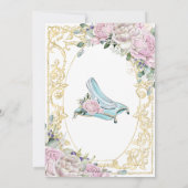  Roses Cinderella Princess Baby shower Kaart (Achterkant)