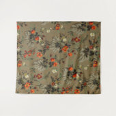 Roses & Daisies Floral Pattern Antique Wallpaper Wandkleed (Voorkant (horizontaal))