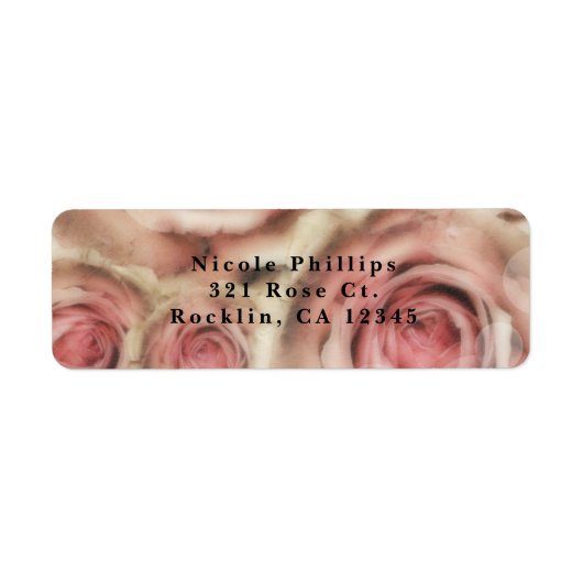 Roses Elegant Vrijgezellenfeest Party Invitation Etiket (Voorkant)