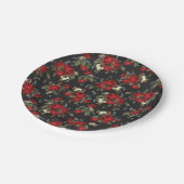 ROSES EN BABY BREATH FLORAL PAPIERPARTIJ BORD (Gekanteld)