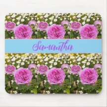 Roses en tijnen met roze muis