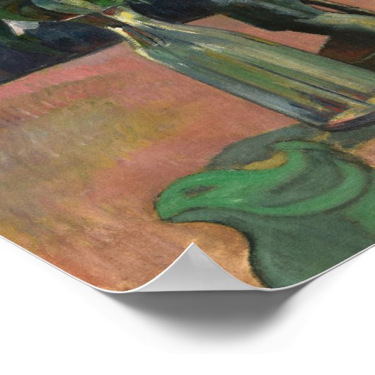 Roses et Statuette | Paul Gauguin Poster (Hoek)