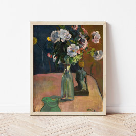 Roses et Statuette | Paul Gauguin Poster