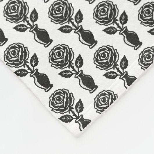 Roses Eyes Fleece Deken (Hoek)