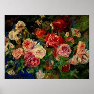 Roses, famous Renoir painting, Poster