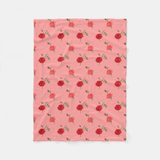 Roses Fleece Deken (Voorkant)