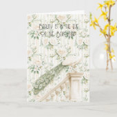 Roses Floral Peacock Beauty Is Love Kaart (Gele Bloem)