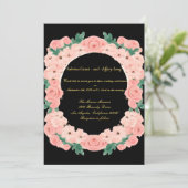 Roses Floral Wedding Kaart (Staand voorkant)