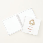 Roses Frame Holy Cross Baptism Guest Book Notitieboek (Binnen)