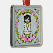 Roses Girl Nurse Ceramic Ornament (Rechts)