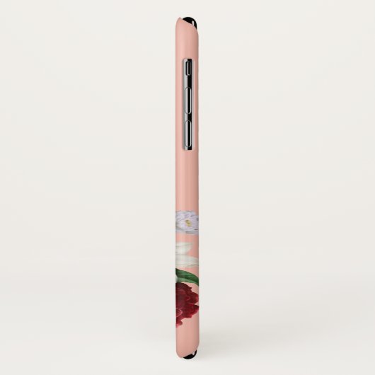 Roses Girly Floral Initiaal Naam Case-Mate iPhone Case (Achterkant/links)