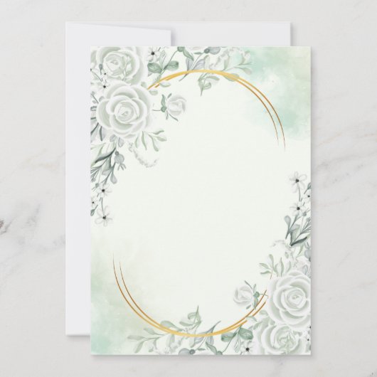 Roses Glitter Butterfly String Lights Green Kaart (Achterkant)