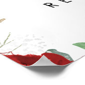 roses greenery bruiloft welkom poster (Hoek)