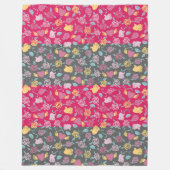 Roses, Hearts, and Hands Pattern Fleece Deken (Voorkant)