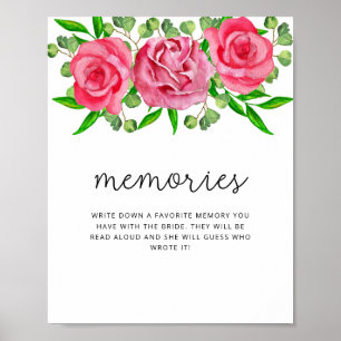 Roses herinneringen met de bruid poster