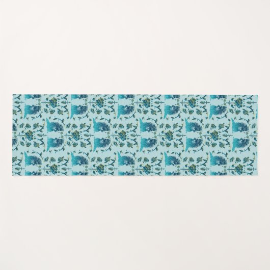 Roses In a Rough Patch Aqua Yogamat (Voorkant (horizontaal))