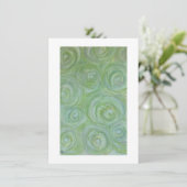 Roses in green, white and pinks Flat Card Feestdagenkaart (Staand voorkant)