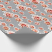 Roses In Shades Of Peach And Coral Scattered Cadeaupapier (Hoek)
