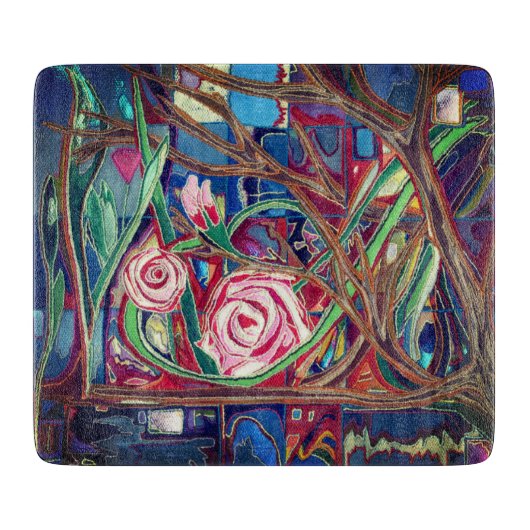 Roses, in the garden snijplank (Voorkant)