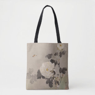 Roses Jonge Vogel en een Vlinder door Seitei Tote Bag