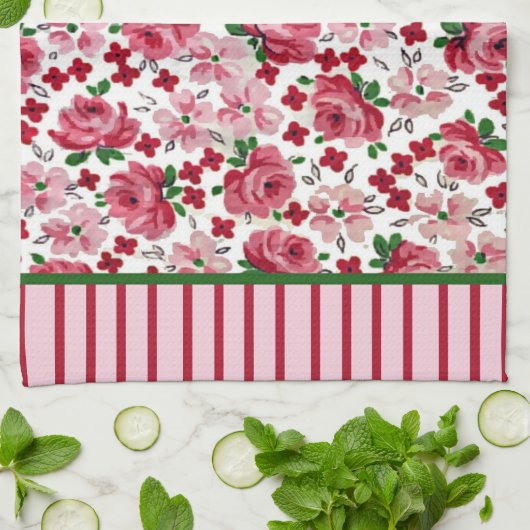 Roses Kitchen Towel Theedoek (Gevouwen)