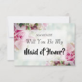 Roses Maid of Honor proposal Kaart (Voorkant)