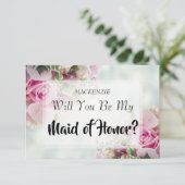 Roses Maid of Honor proposal Kaart (Staand voorkant)