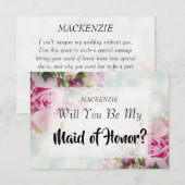 Roses Maid of Honor proposal Kaart (Voorkant / Achterkant)