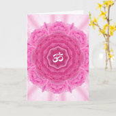 Roses Mandala, Greeting Card Kaart (Gele Bloem)