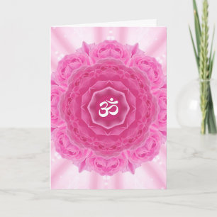 Roses Mandala, Greeting Card Kaart