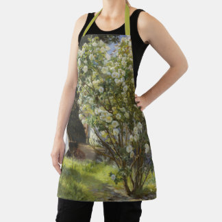 Roses. Marie Krøyer seated in the deckchair Schort