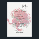 Roses Menu Card<br><div class="desc">This Menu Card template is shown on the basic paper in white with a lovely red color rose bouquet print design. Script and standard text are in a black color. Customize the names and menu items by clicking the customize or edit button, use the offered templates to change to your...</div>