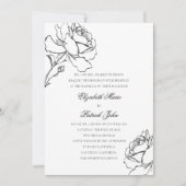 Roses Modern Classic Formal Parents Host Wedding Kaart (Voorkant)